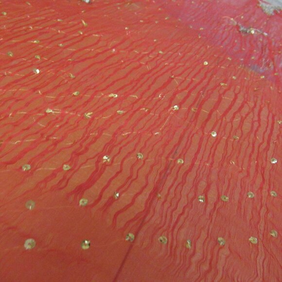 Beautiful, Sheer hand beaded, sequins, appliqued Dupatta, Shawl, Hijab, Chiffon - Picture 11 of 14